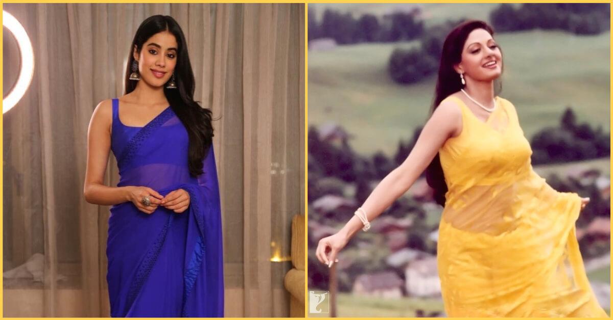 Janhvi Kapoor&#8217;s Custom Saree Is &#8216;An Ode To Chandni&#8217; And It&#8217;s Making Us Miss Sridevi Even More