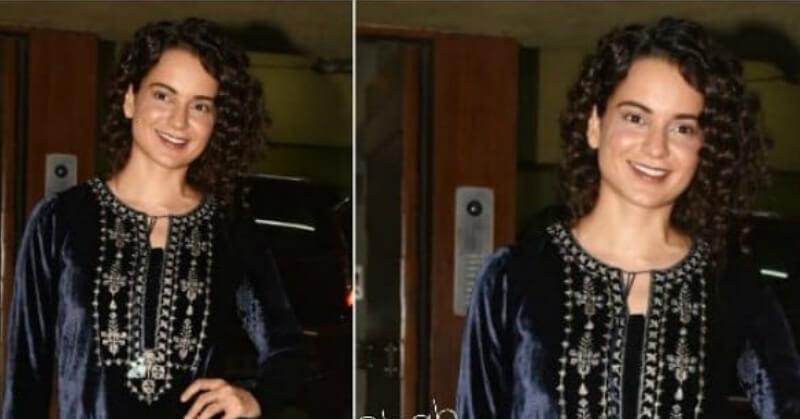 Kangana Ranaut&#8217;s Velvet Kurta Set Is A Ray Of Hope For Ethnic Lovers In *Dilli Ki Sardi*