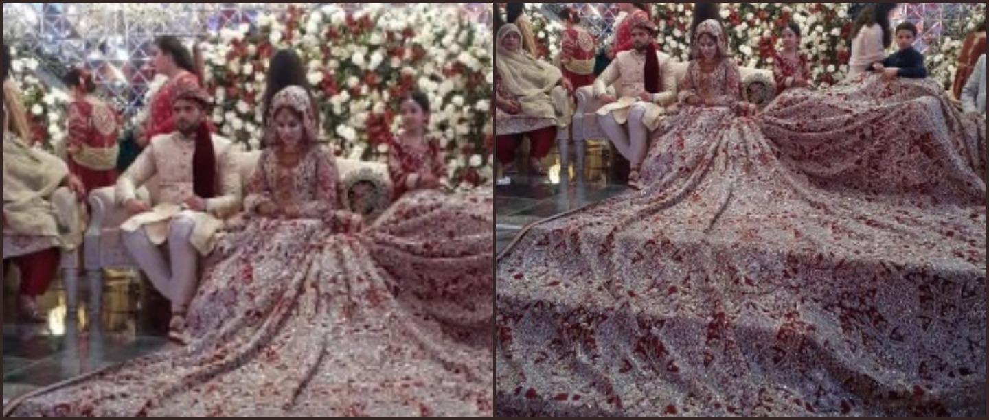 This Pakistani Bride Wore A 100 Kg Lehenga &amp; You Thought Only You Were Extra!