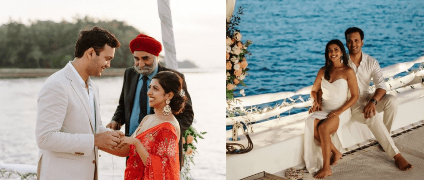 This Couple Planned An Intimate Shaadi On A Yacht &amp; We Can&#8217;t Get Over Their Dreamy Pics