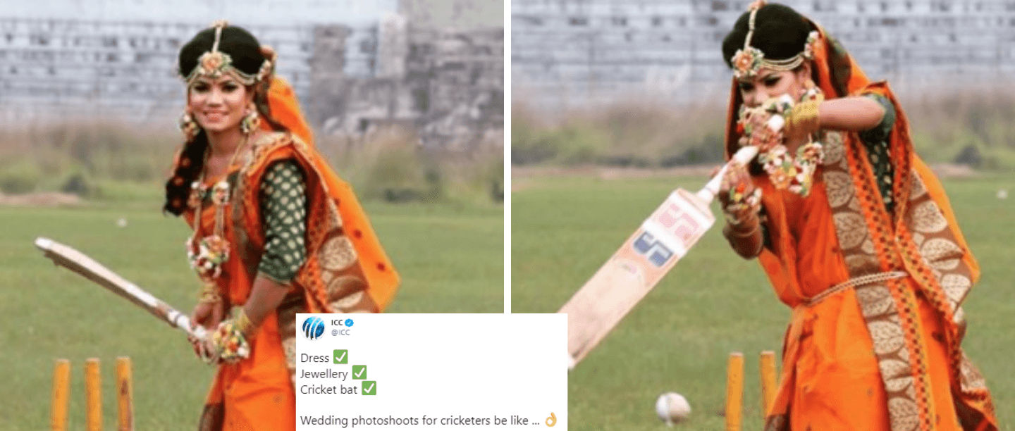 This Cricketer Bride ‘Stumped’ Us With Her Shaadi Photoshoot &amp; It’s Going Viral