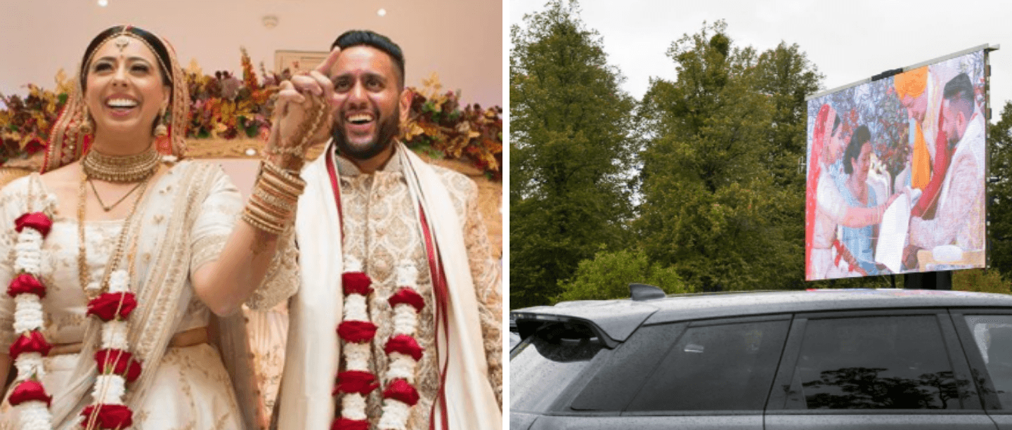 Buggy Baraat To Waiters On Segways, This Couple’s ‘Drive-In Shaadi’ Was So Unique