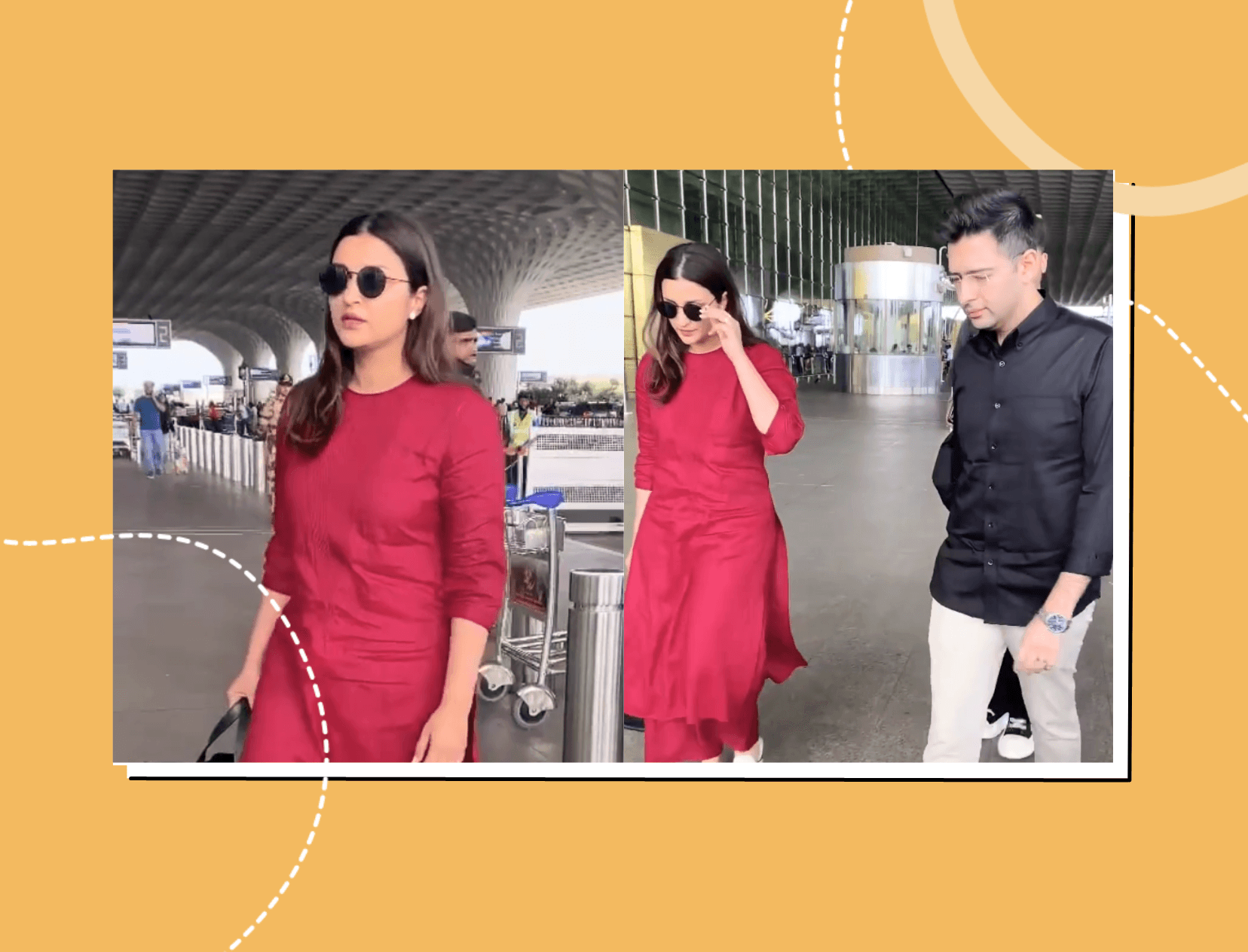 Parineeti Chopra &amp; Raghav Chadha Leave For Their Delhi Engagement!