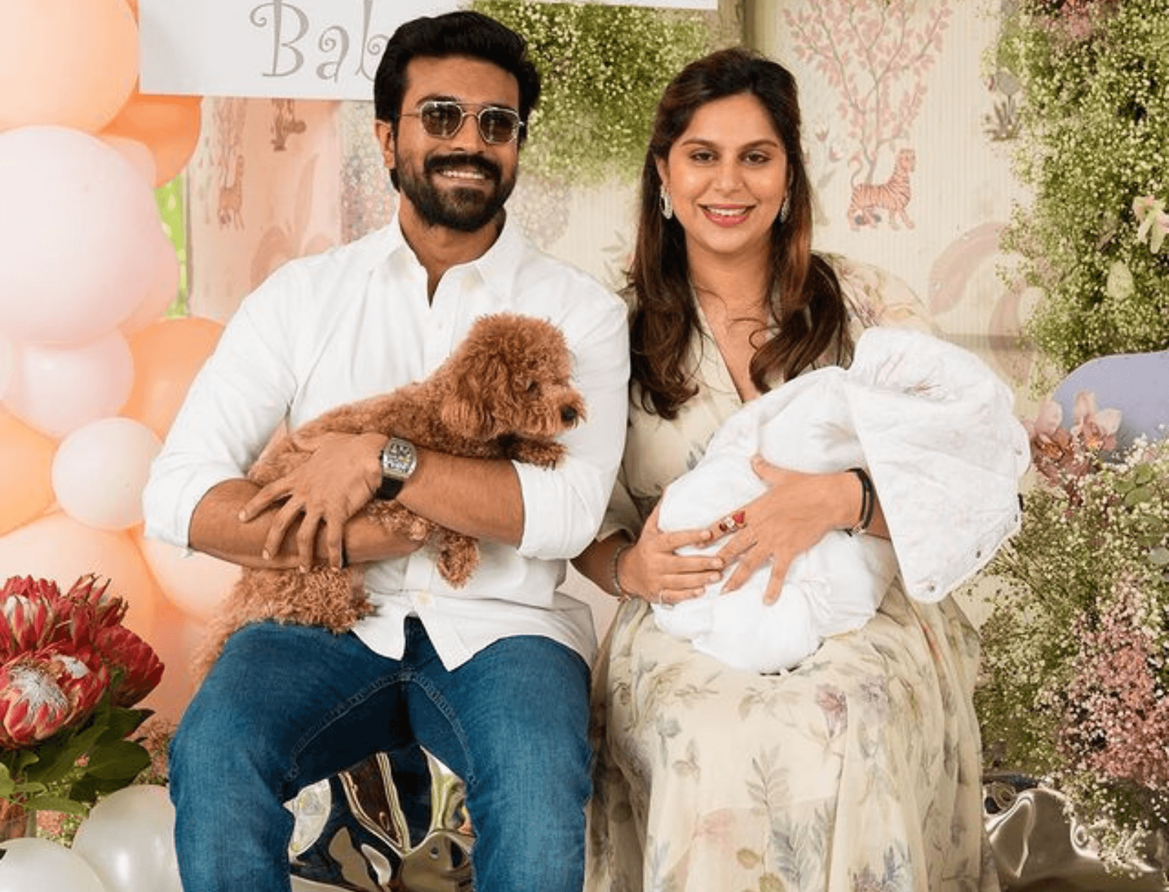 Ram Charan &amp; Upasana Kamineni Drop Pics From Daughter&#8217;s Naming Ceremony, Reveal Her Unique Name