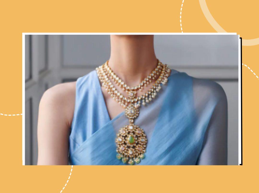 30 Wedding Gold Necklace Designs That Will Add Chaar Chaand To Your Bridal Outfit 