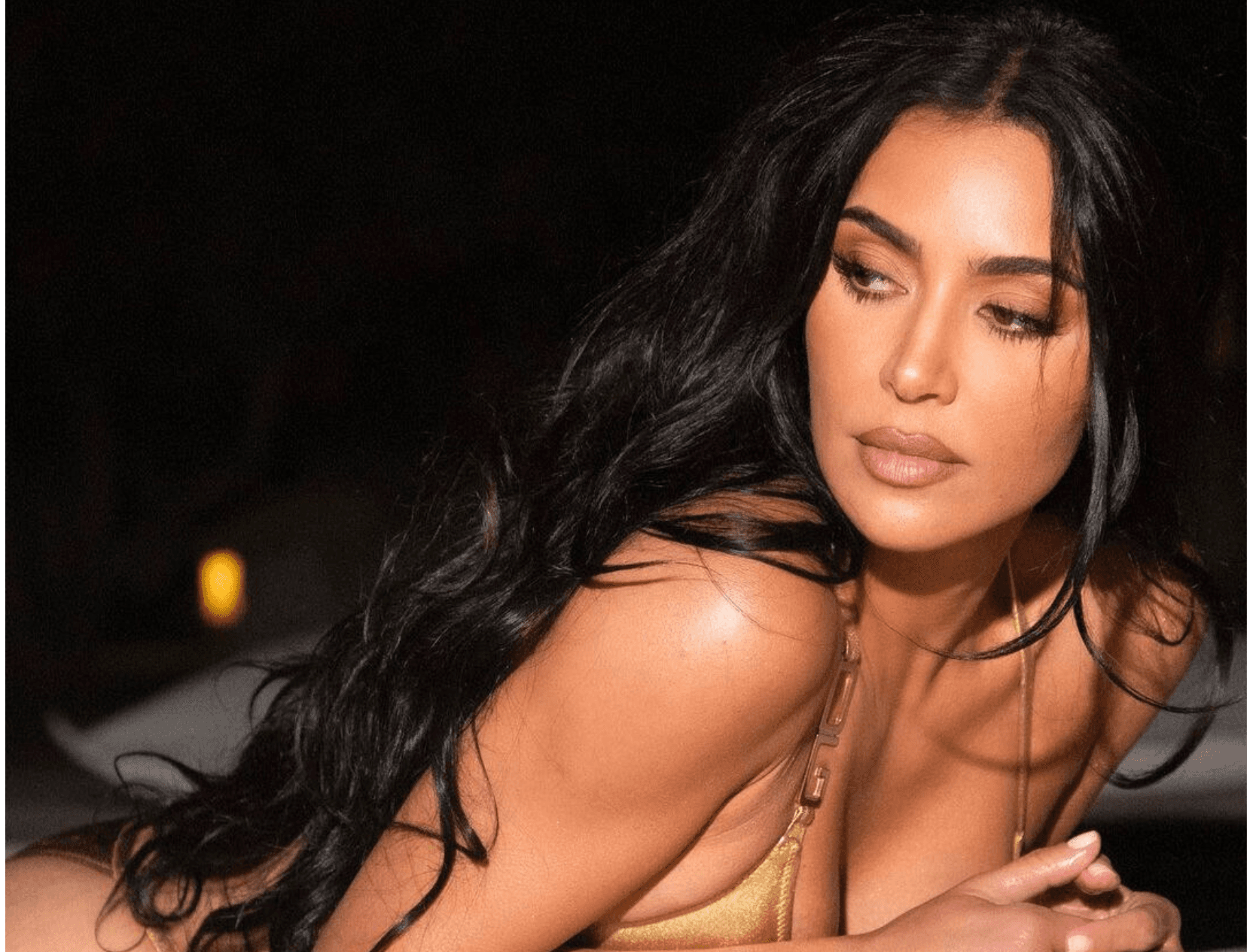 Kim Kardashian Breaks The Internet With Yet Another Gold Bikini Moment!